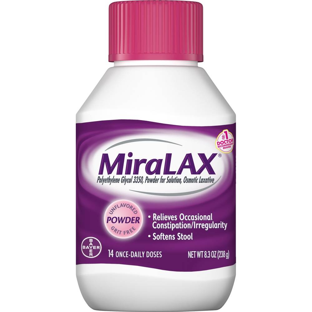 MiraLAX Osmotic Unflavored Powder Laxative (8.3 oz, 14 ct)