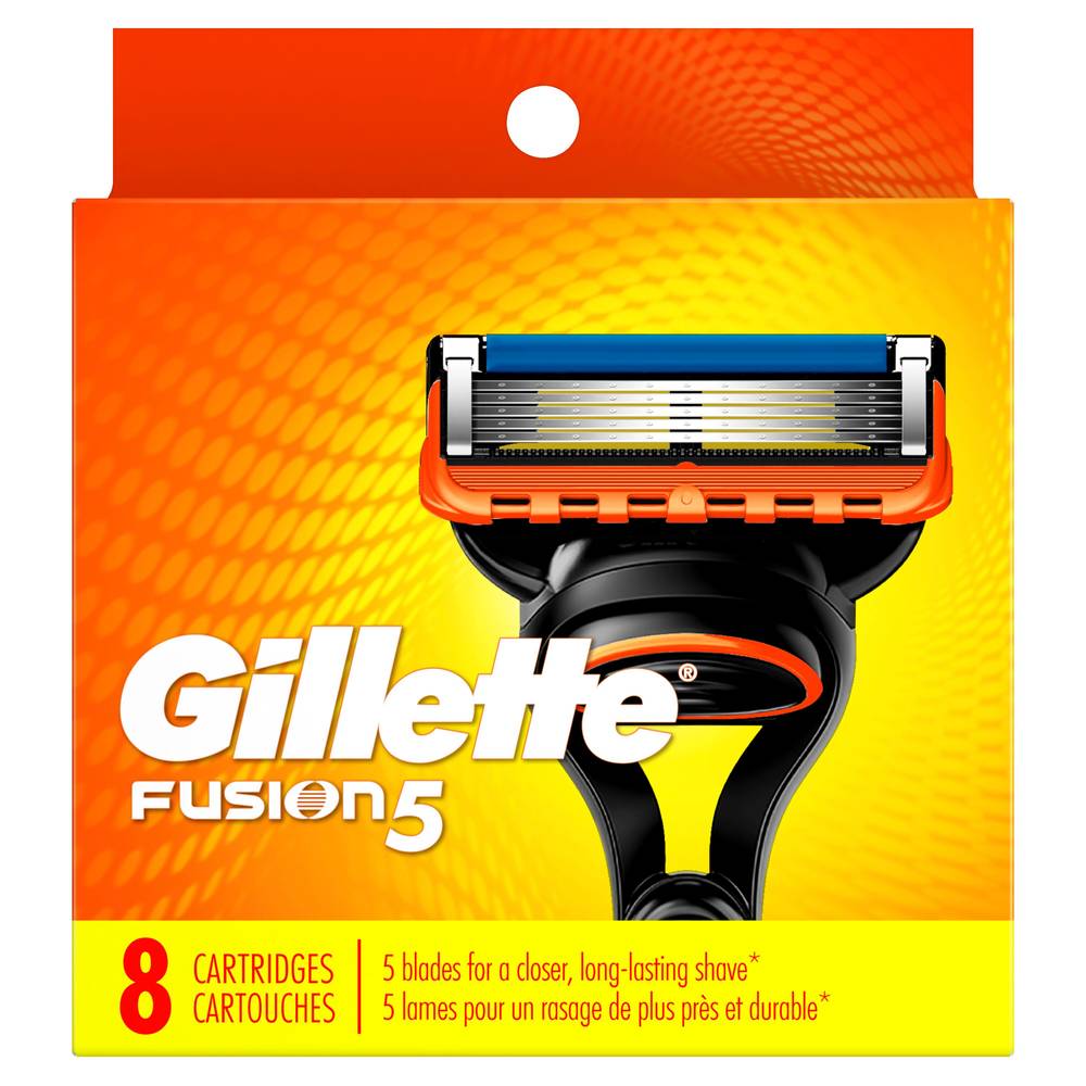 Gillette Fusion5 5-Blade Razor Blades Refills, 8 Ct