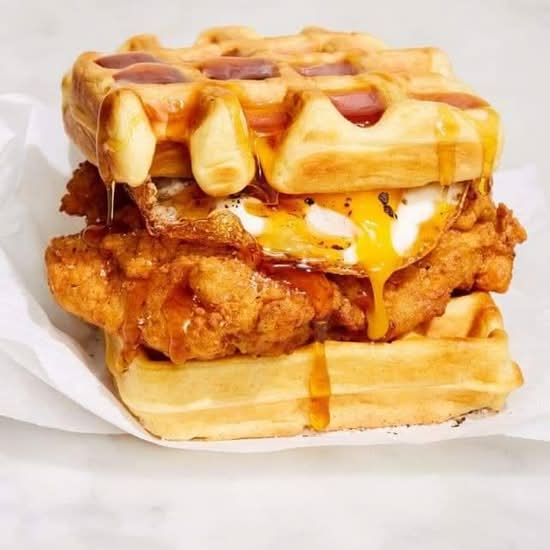 Chicken & Cheese Waffles