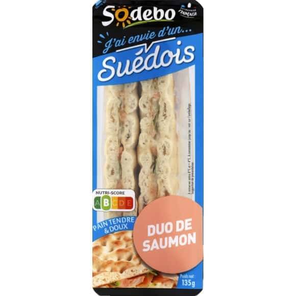 Sodebo Sandwich Duo De Saumon La Barquette De 135G