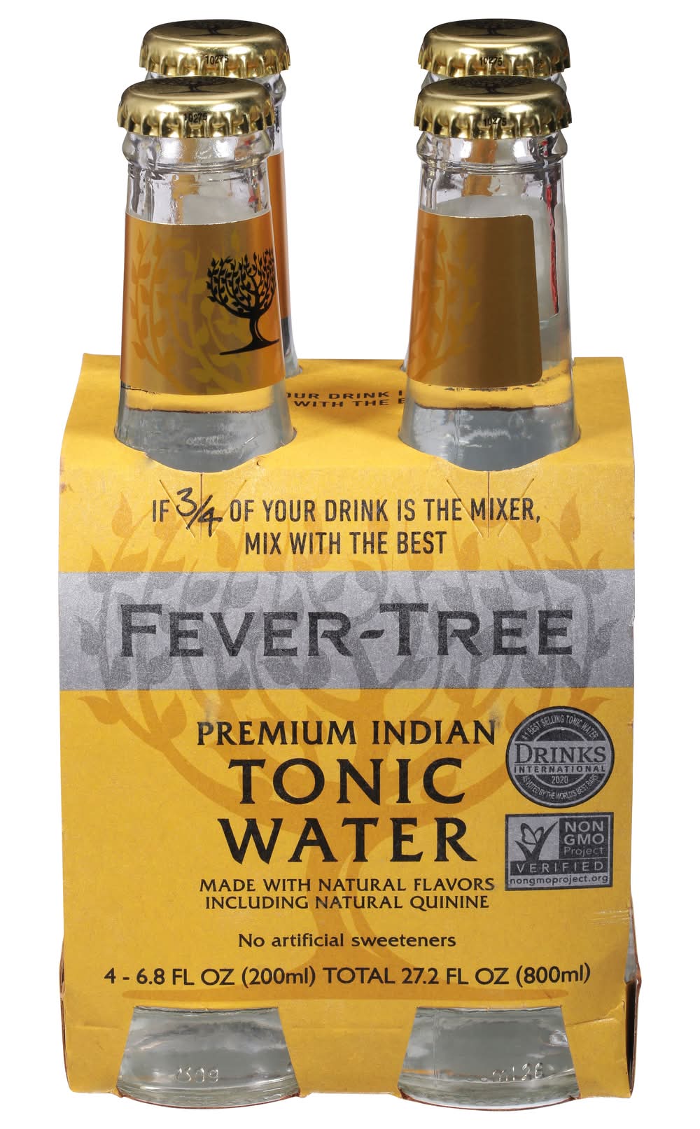 Fever-Tree Premium Natural Mixers Premium Indian Tonic Water (4 x 6.8 fl oz)