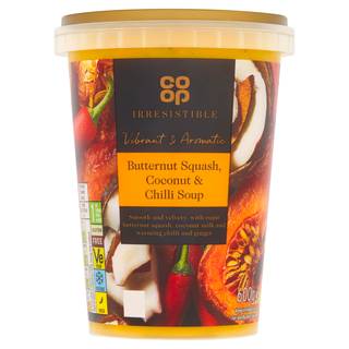 Co-op Irresistible Butternut Squash Coconut-Chilli Soup (600g)