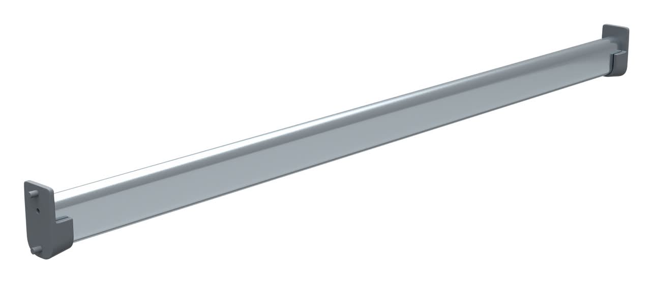 Flexi Storage Wardrobe 565 x 42 x 20mm Brushed Aluminium Hanging Rail
