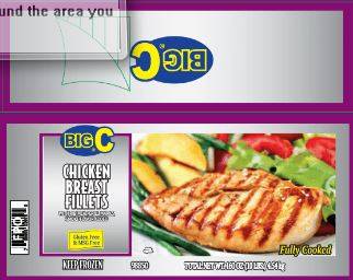 Frozen Big C - Fully Cooked Grilled Chicken Breast- 10 lbs (1 Unit per Case)