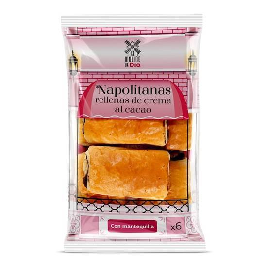 Napolitanas rellenas de crema de cacao El molino de Día bolsa 270 g