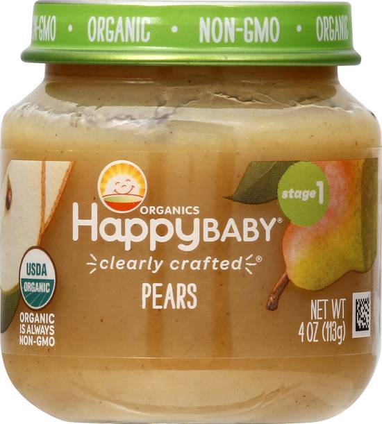 Happy Baby Stage 1 Pears Baby Food Puree