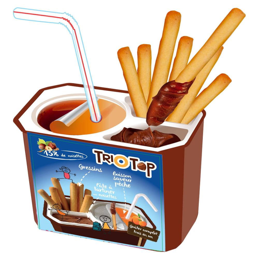 Trio Top - Goûter pâte à tartiner, pêche (189g)