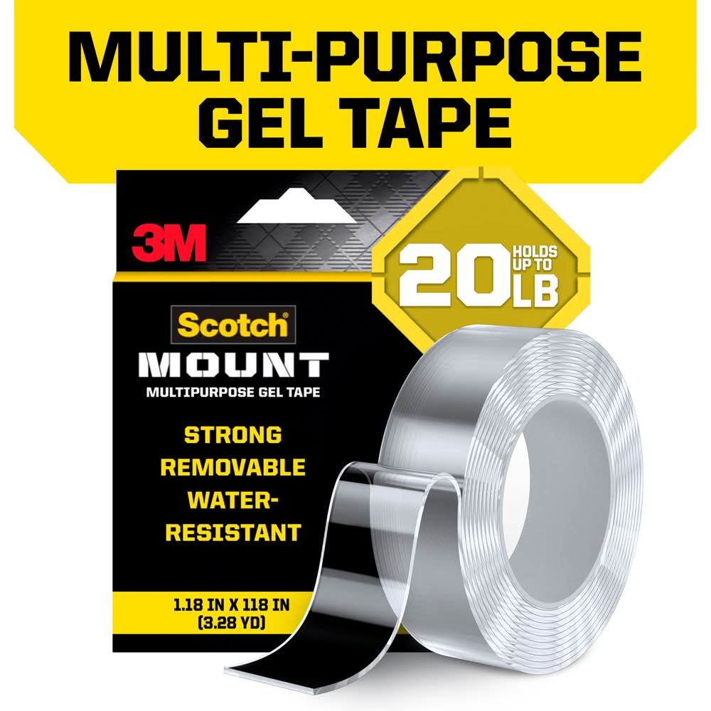 3M Multi-Purpose Removable Gel Mounting 1.18-in x 3.28 Yard(s) Double-Sided Tape