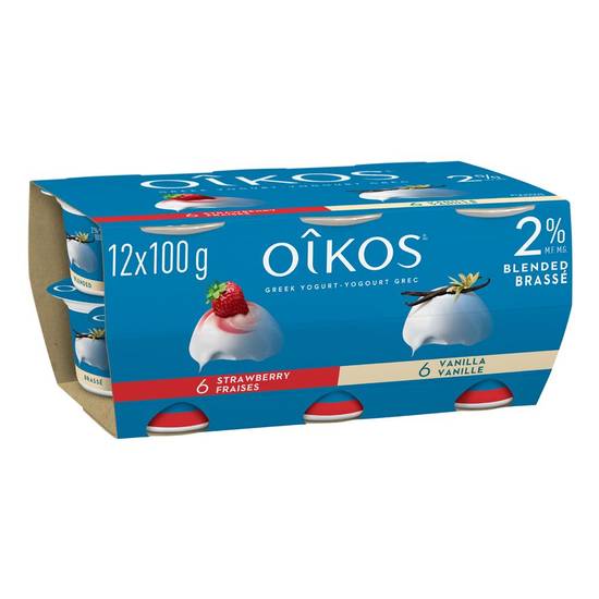 Oikos Greek Blended Yogurt Assorted Flavours 2%