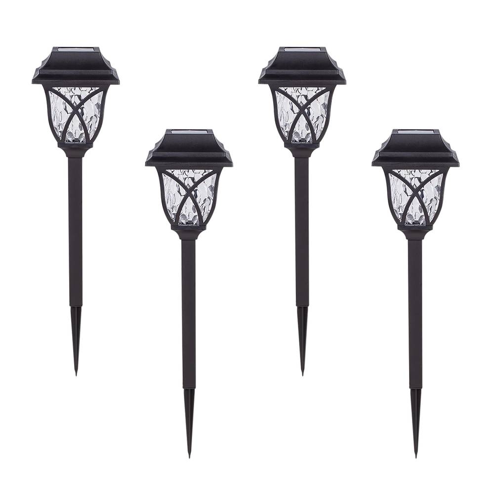 Harbor Breeze 4-Pack 5-Lumen Black Solar Integrated LED Outdoor Path Light Kit (3500 K) | QS73P-K5C-BK-4