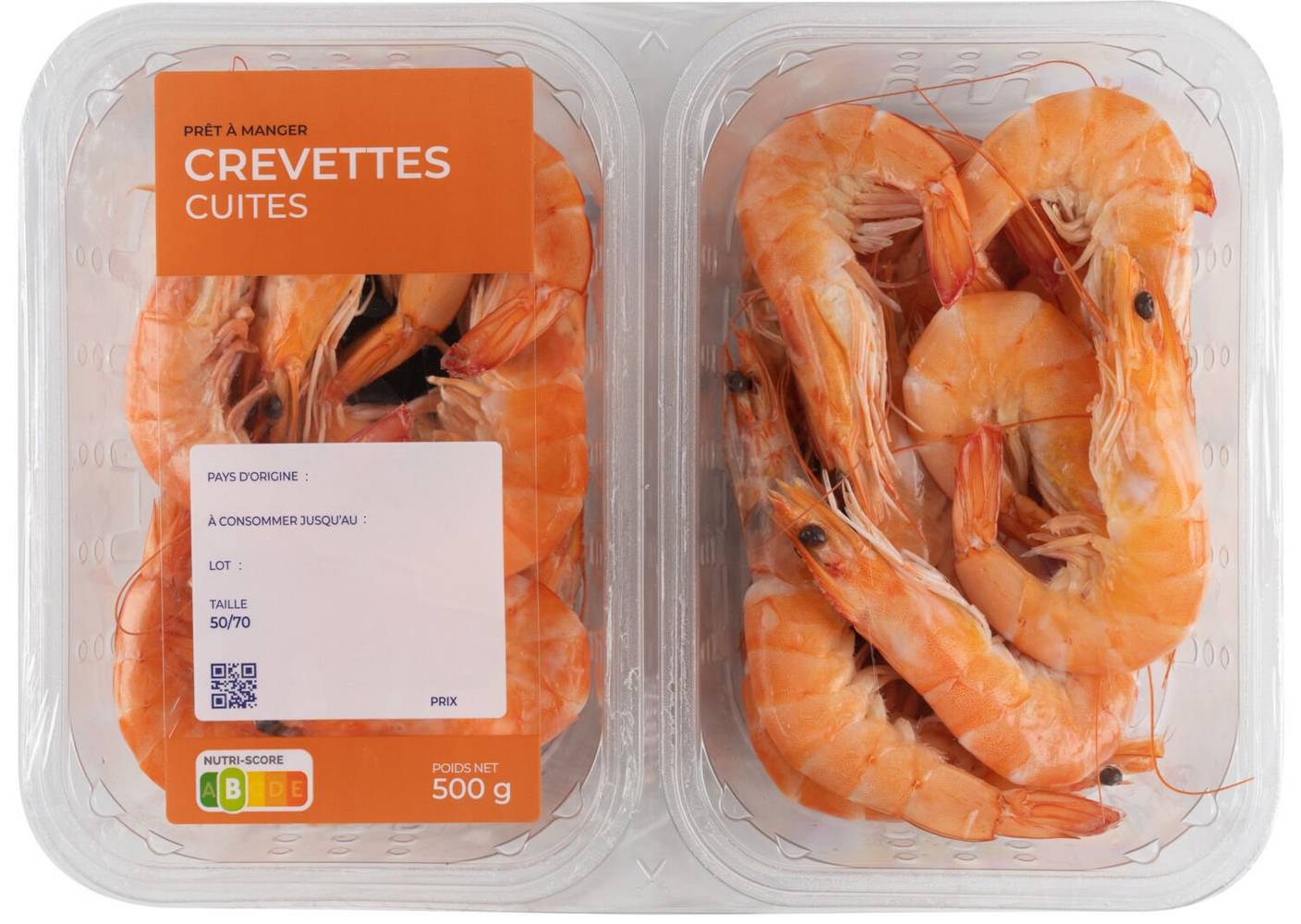 Crevettes cuites (500g)