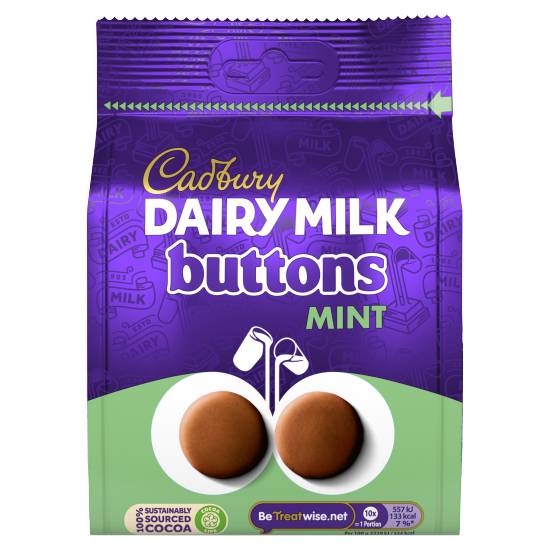 Cadbury Dairy Milk Buttons Mint Chocolate Bag