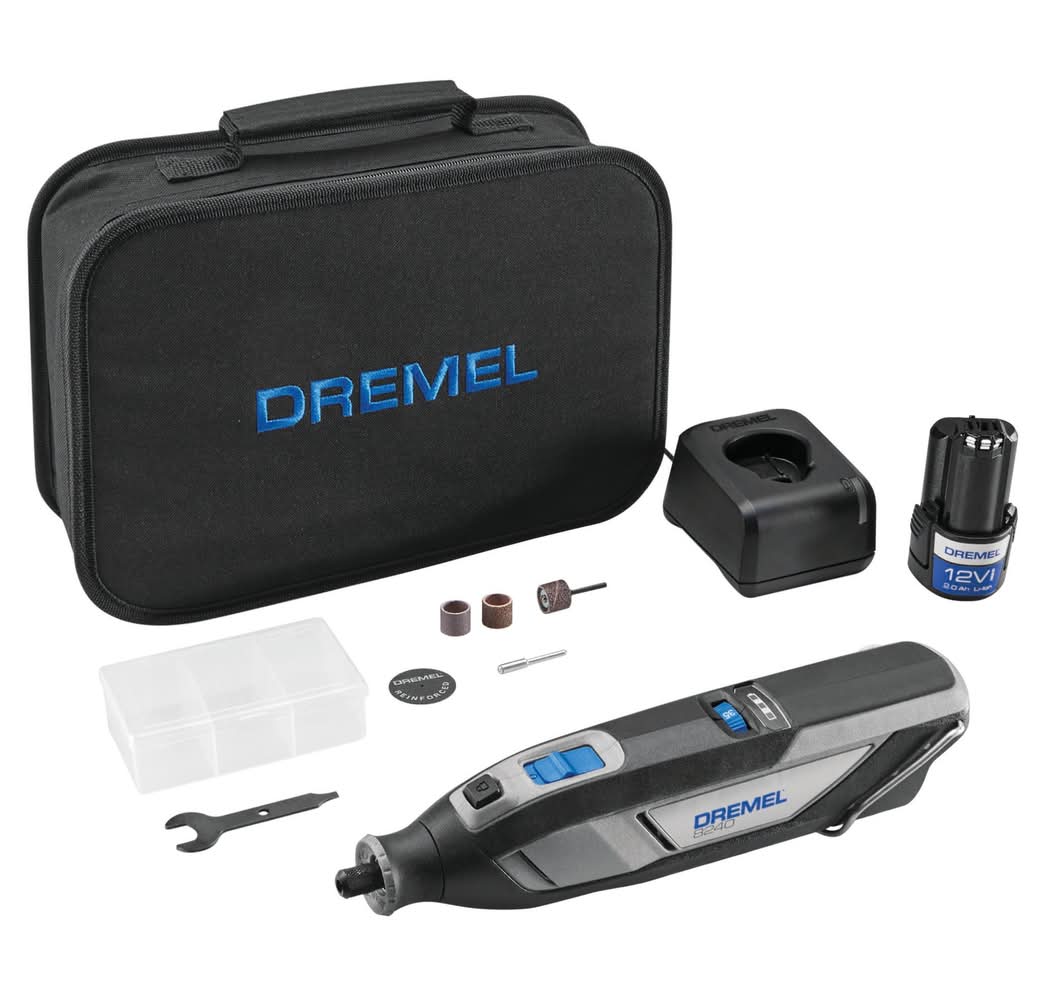 Dremel 8240 Variable speed 12-volt 2 -Amp Multipurpose Cordless Rotary Tool Kit ( Battery Included and Charger Included )