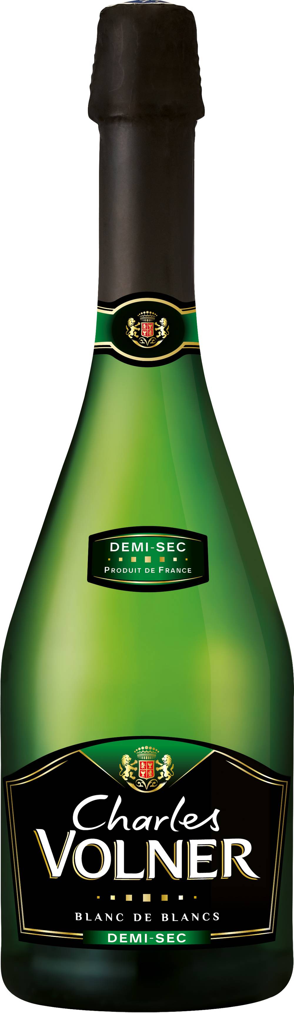 Charles Volner - Vin pétillant blanc de blancs demi-sec (750ml)