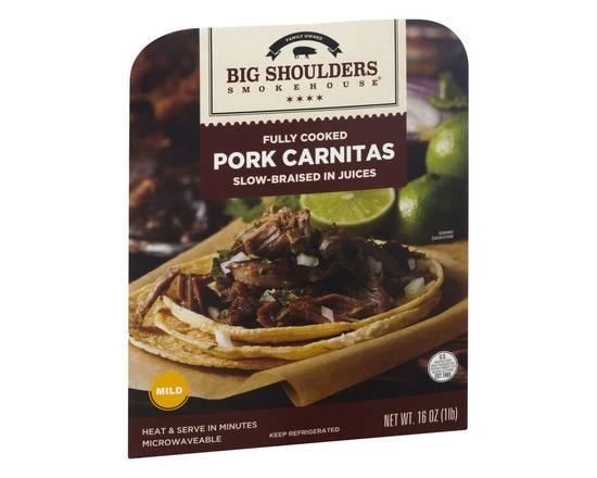 Big Shoulders Smokehouse · Fully Cooked Pork Carnitas (16 oz)