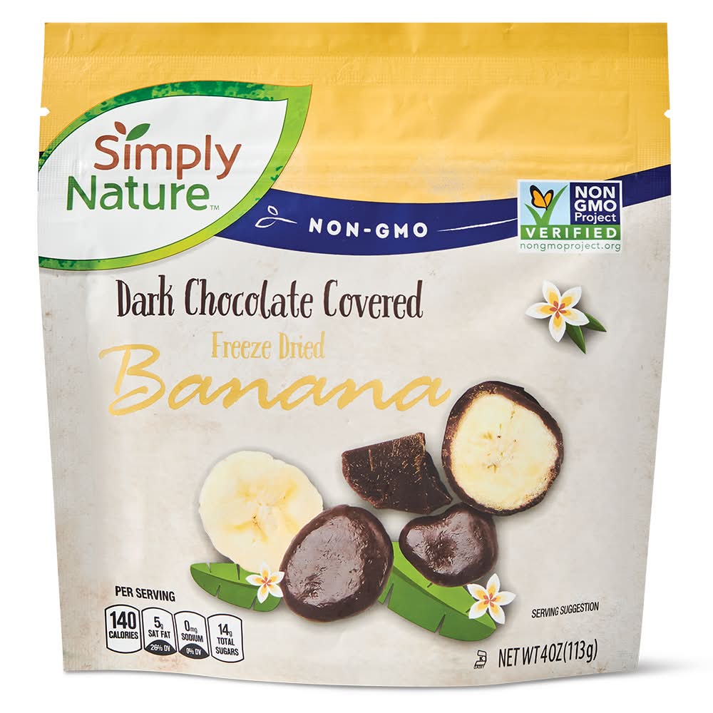 Simply Nature Freeze Dried Dark Chocolate, Banana (4 oz)