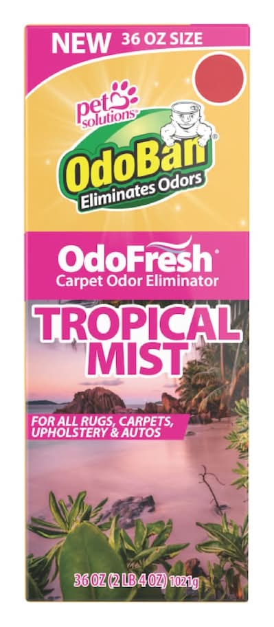 OdoBan Odo Fresh Carpet Odor Eliminator Powder, Tropical Mist (36 oz)