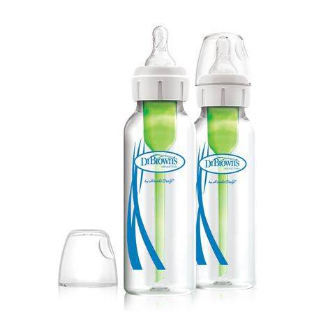 Dr. Brown's Natural Flow Options+ Glass Narrow Baby Bottles (2 units)