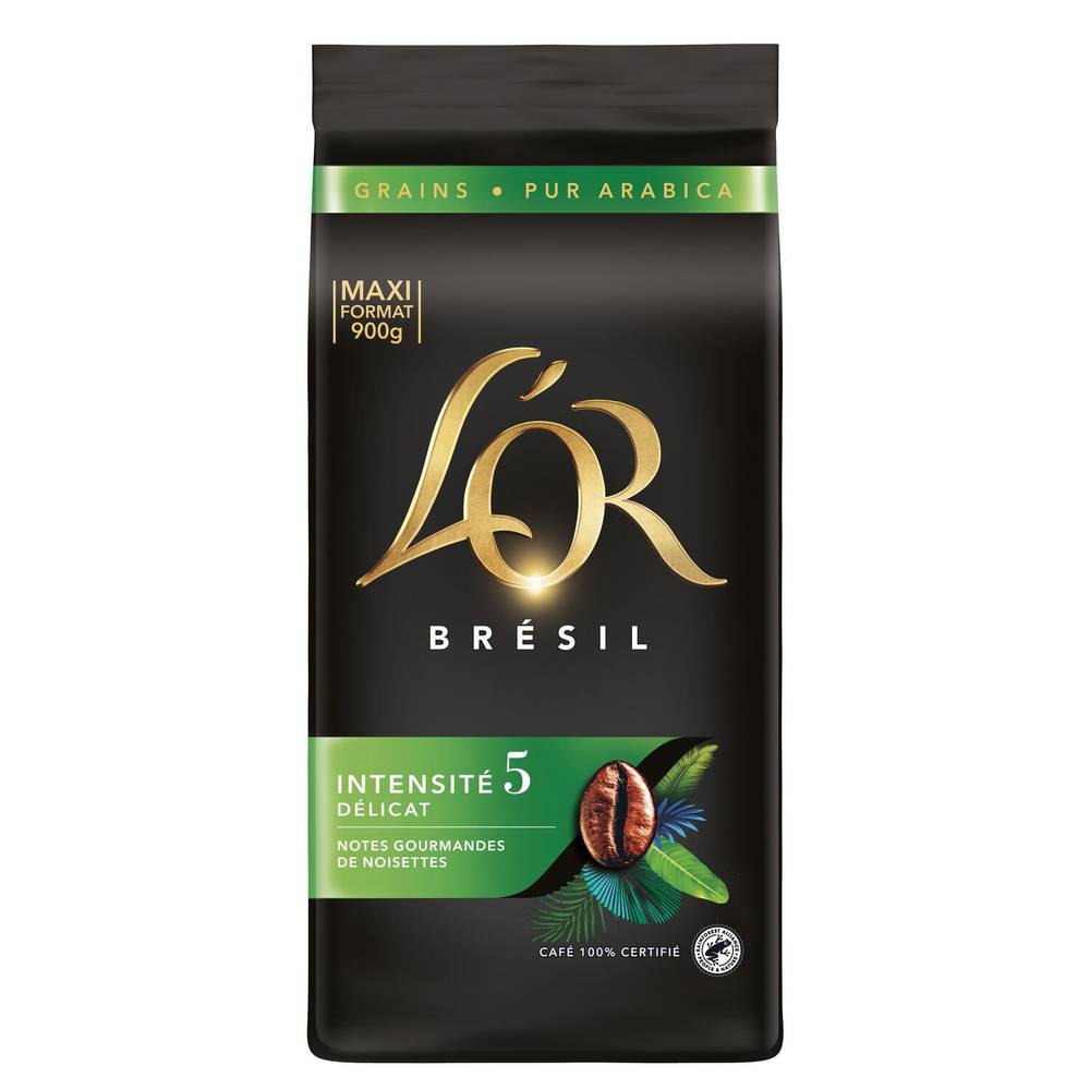 L'or - Café en grains brésil intensité 5 délicat (900 g)