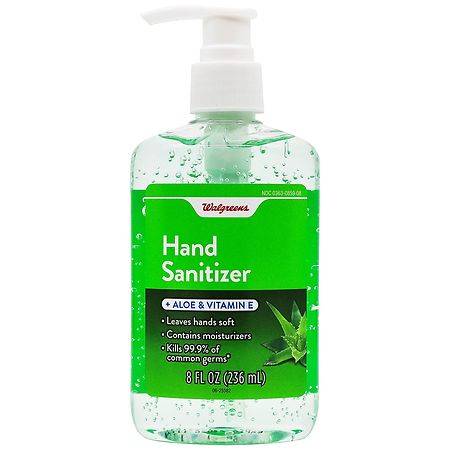 Walgreens Hand Sanitizer + Aloe & Vitamin E - 8.0 fl oz