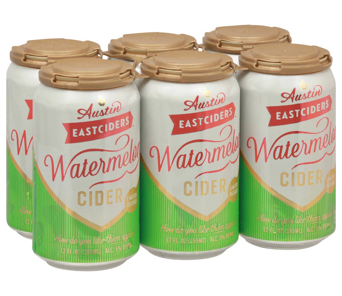 Austin Eastciders Spiced Cider, Watermelon (6 x 12 fl oz)