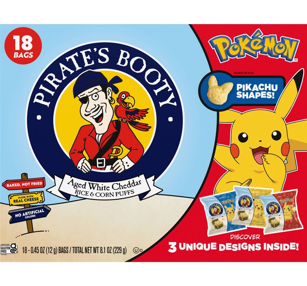 Pirate's Booty Pikachu Shape Chips Multipack - 8.1oz/18ct