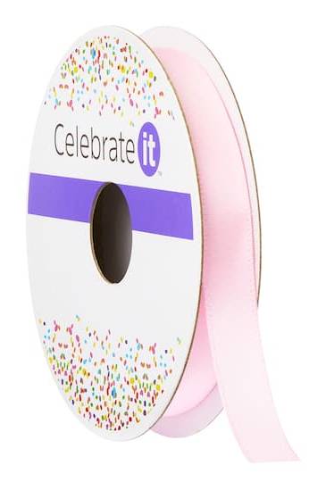Celebrate It Satin Ribbon (3/8inx5yd/Light Pink)