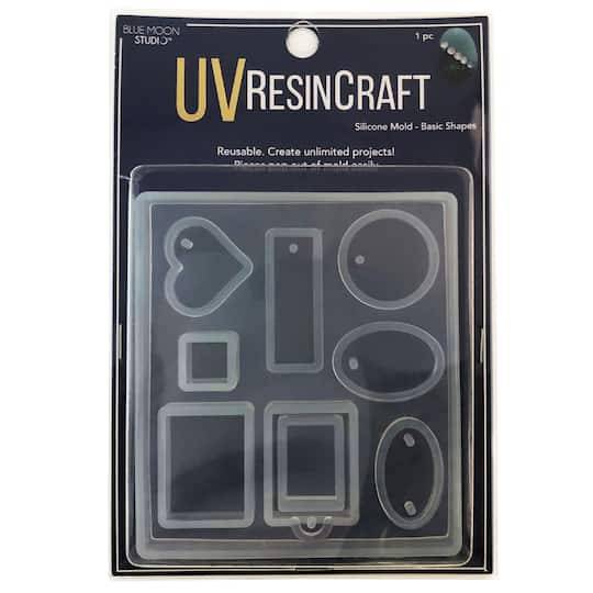 Blue Moon Studio Uv Resin Craft Basic Shapes Flat Mold