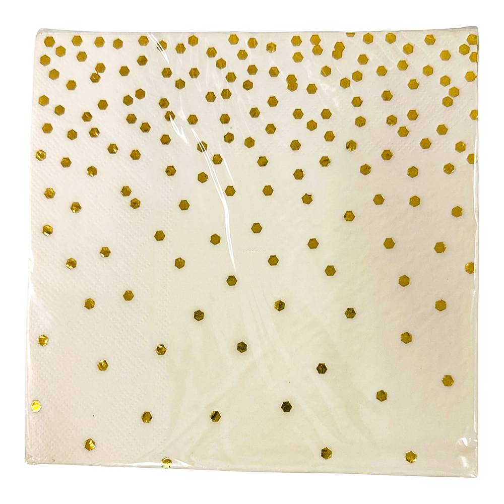 30ct Disposable Lunch Napkins with Foil Gold - Spritz™