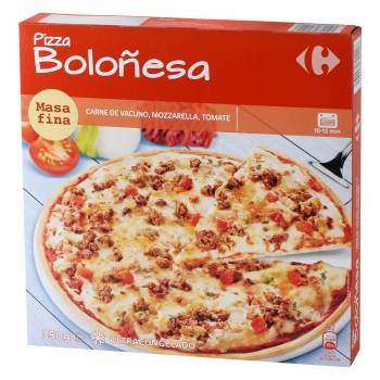 Pizza boloñesa Carrefour 375 g.