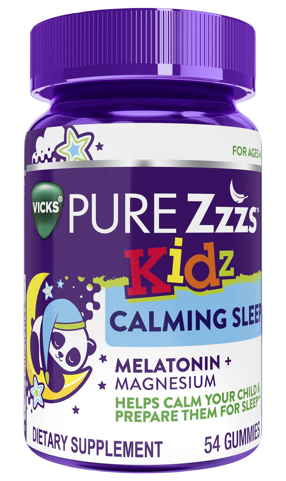 Vicks Pure Zzzs Kidz Calming Sleep Aid Gummies (54 ct)
