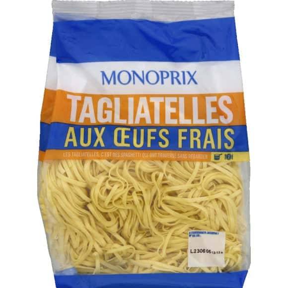 Monoprix Tagliatelles Aux Oeufs Frais La Barquette De 350 G