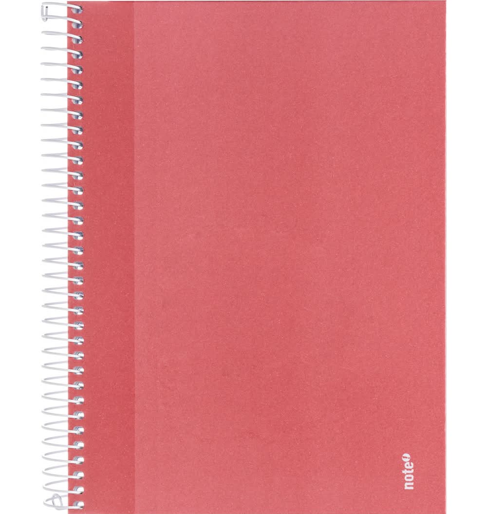 Caderno Espiral A5 Capa Dura Pautado 100 Folhas Rosa Colours Note!