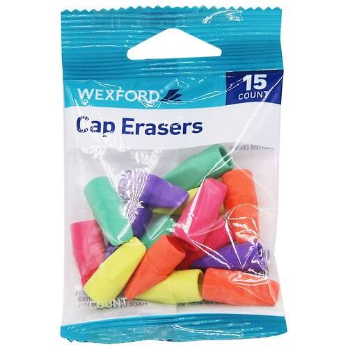 Wexford Eraser Caps 0.47x0.39x0.98in - 15.0 EA