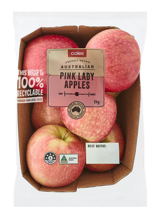 Coles Pink Lady Apples 1kg 1 each