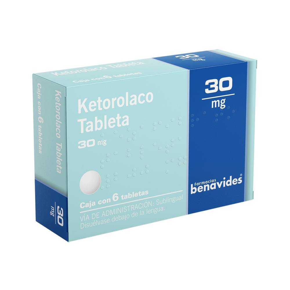 Almus ketorolaco tabletas 30 mg (6 piezas)