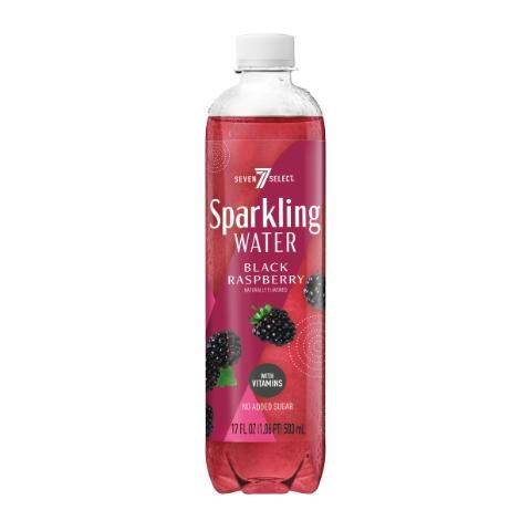 7-Select Sparkling Black Raspberry Water 17oz