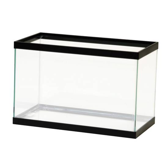 Aqueon Standard Glass Rectangle Aquarium (black-clear silicone)