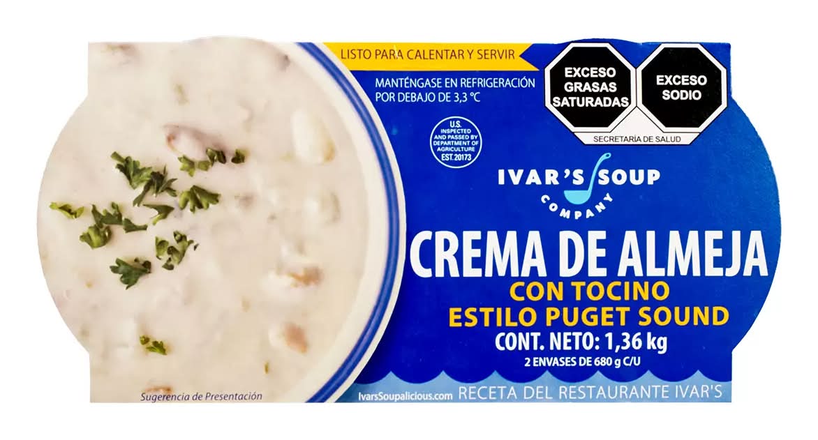 Ivar's · Crema de almeja, tocino (2 x 680 g)