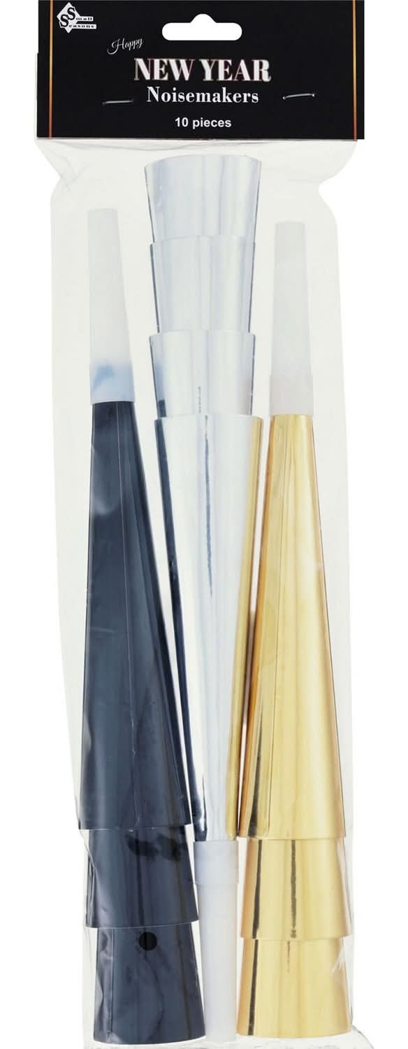 Small Seasons New Year Noisemakers, 10 Ct