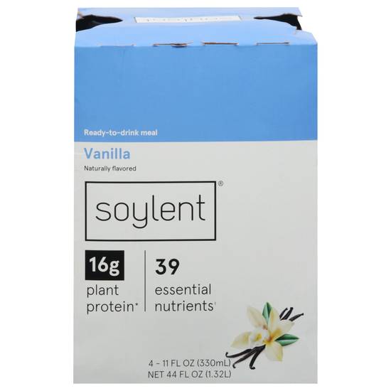 Soylent Vanilla Ready-To-Drink Meal (4 pack, 11 fl oz)