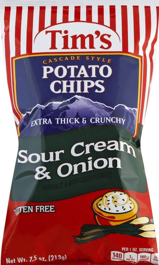 Tims · Sour Cream & Onion Cascade Style Potato Chips (7.5 oz)