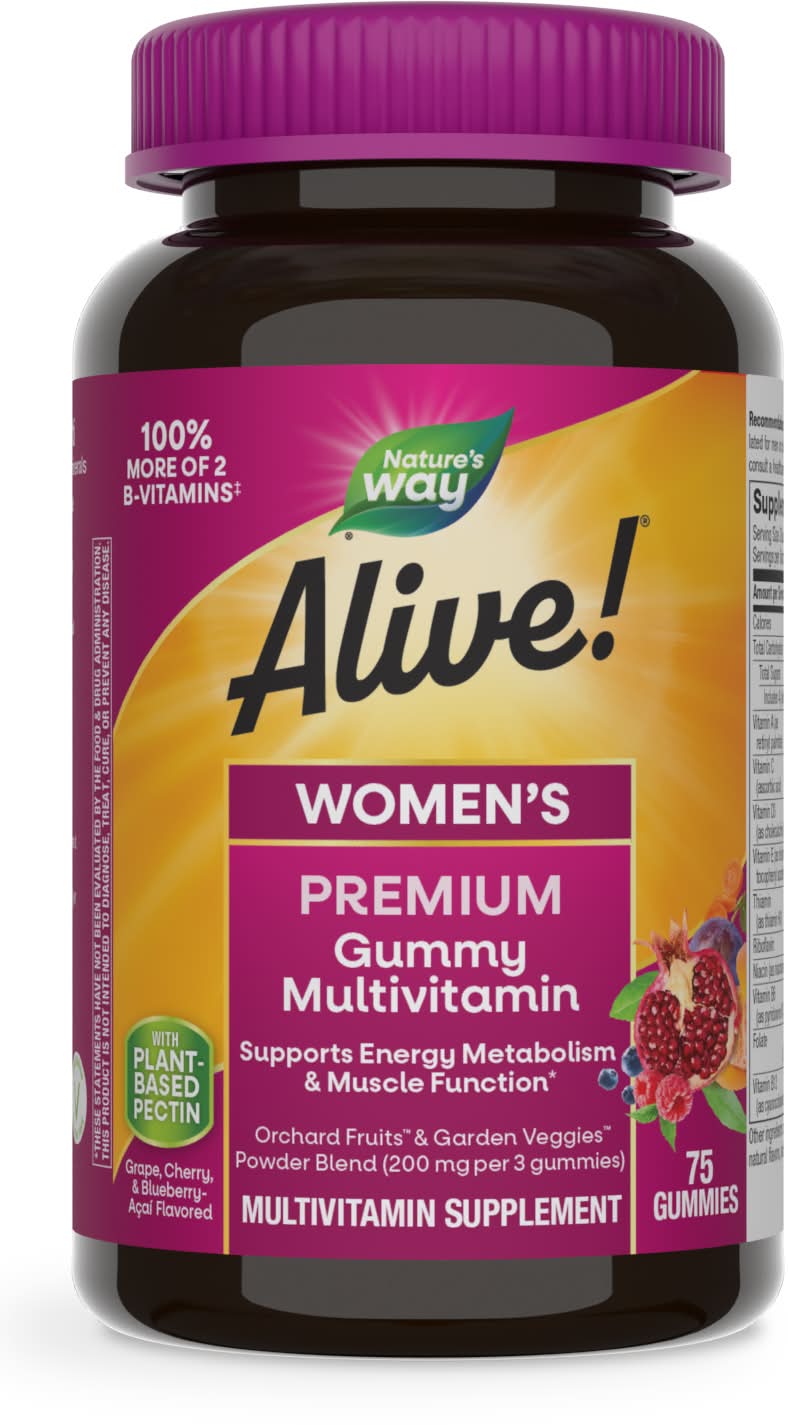 Nature's Way Alive Women's Gluten Free Multi-Vitamin Gummies (1.6 oz, 75 ct)