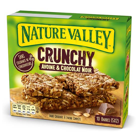 Nature Valley - Barre de céréales crunchy avoine & chocolat (10 pièces)