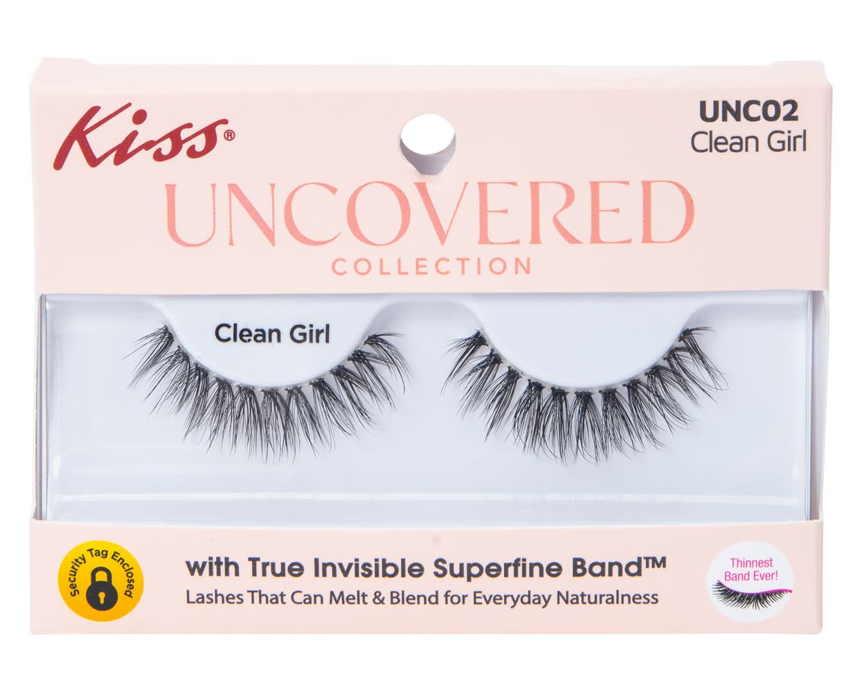 KISS Uncovered Collection False Eyelashes, Unco2 Clean Girl