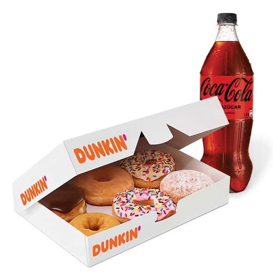 6 Donuts + Bebida 1.5 Lt