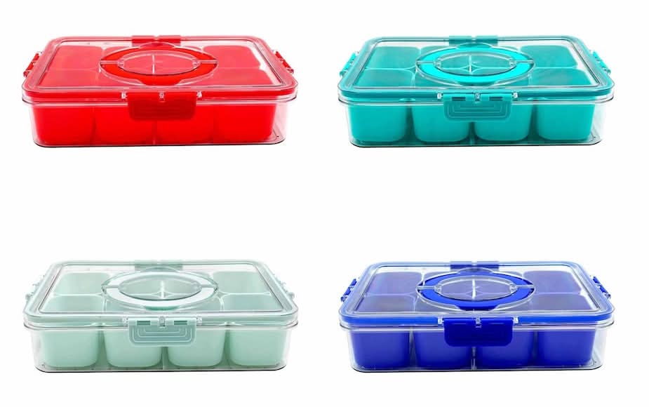 Snack Box With 8 Compartments, Assorted Colors, 1-ct.