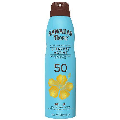 Hawaiian Tropic Broad Spectrum Sunscreen Spray, SPF 50 - 6.0 oz