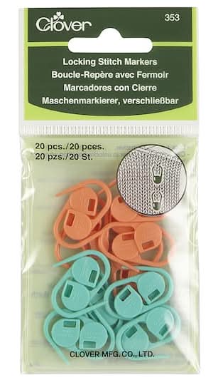 Clover Locking Stitch Markers (20 ct)
