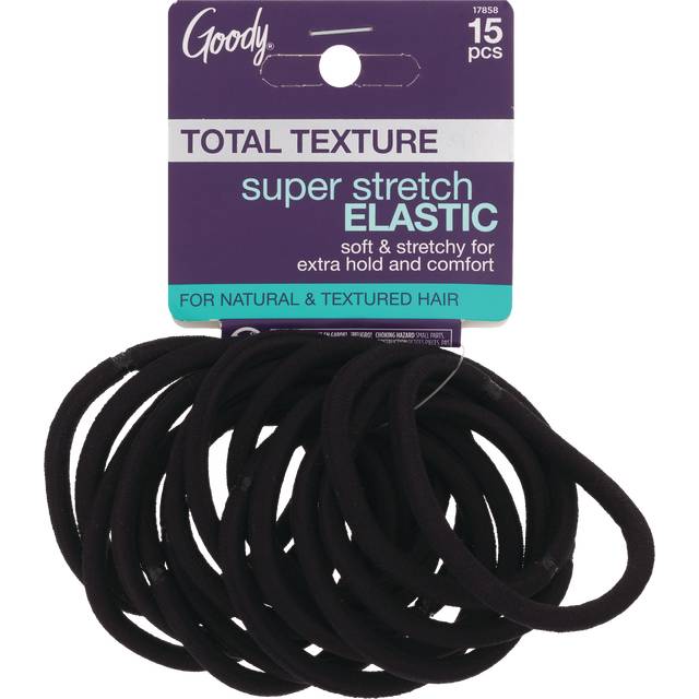 Goody Super Stretch Elastic Hair Band, Black (15 ct)